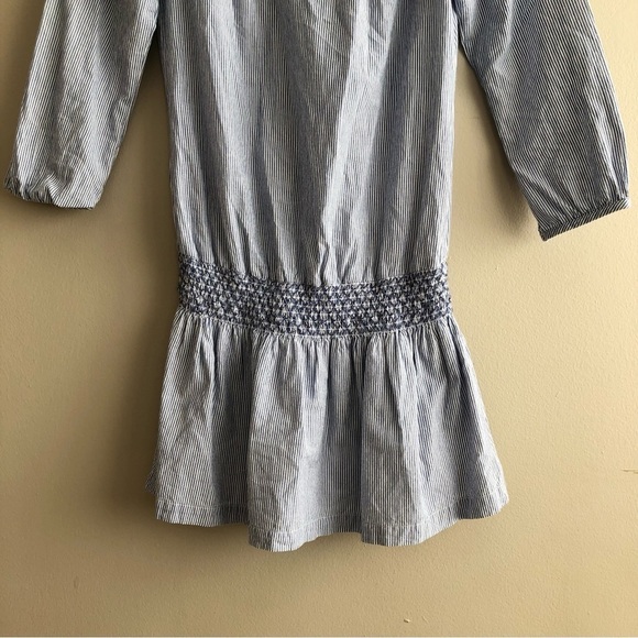 Juicy Couture Y2K Preppy Striped 3/4 Sleeve Long Tunic Shirt Blouse Top Blue - Picture 5 of 13